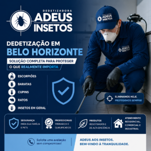 Dedetização em Belo Horizonte solução completa contra escorpiões, baratas, cupins, ratos e insetos em geral